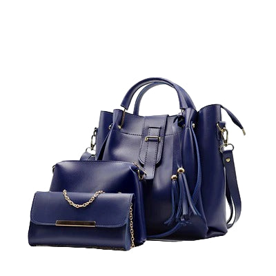 Queen 3 PC Blue Handbag